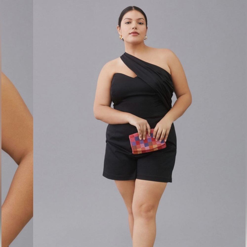 NWT Hutch Black One-Shoulder Romper from Anthropologie